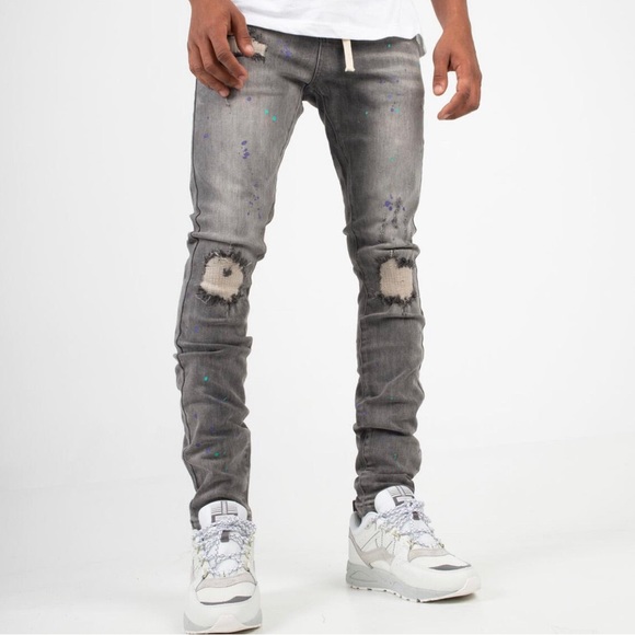 THRT DENIM GRIZZLY (DARK WASH) SKINNY JEANS - Picture 2 of 4